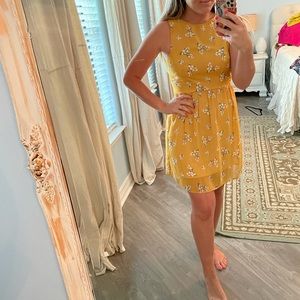 Everly brand gold floral sundress Size m
